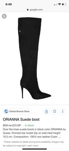 Guess womens knee high balck boots size 6 aus - Picture 1 of 11
