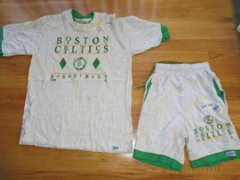 Salem Sportswear Label 1992 BOSTON CELTICS (14-16) T-Shirt & (10-12) Shorts NEW Cover