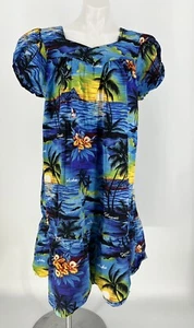 DE COLECCIÓN Kaftan Mumu Hawaiano Atardecer Floral Maxi Vestido XL - Imagen 1 de 8