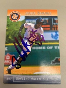 Jesus Sanchez 2017 Bowling Green Hot Rods Signed Team Card
