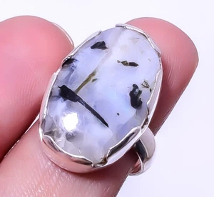 Rainbow Moonstone Designer 925 Sterling Silver Handmade Ring Adst. (R30) A332 - Picture 1 of 1