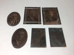 6 antike Fotoblock negative Kupferplatten. "3""x2"" - Bild 1 von 8