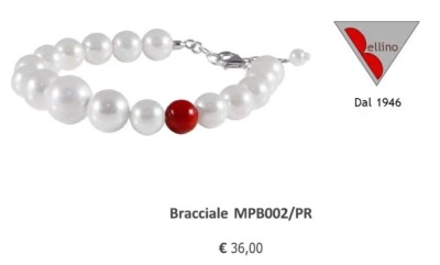 Bracciale Perle oceaniche Vari Colori con chiusura e codino in argento 925/°° - Immagine 1 di 4