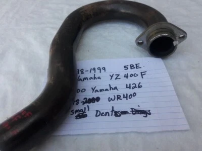 98-00 Yamaha YZ400 YZ400F 1998-2000 WR426F YZ426 OEM tubo de escape 5BE ABOLLADURA Foto 1 de 4