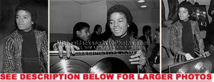 MICHAEL JACKSON TRIUMPH TOUR PLATINUM 3xRARE8x10 PHOTOS - Picture 1 of 1