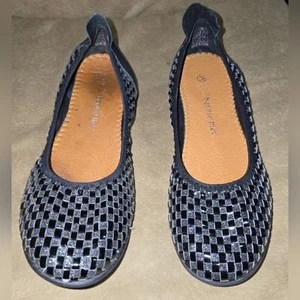 Bernie Mev Flats Schuhe schwarz Glitzer Lack Korbgeflecht 39 (US8,5) - Bild 1 von 12