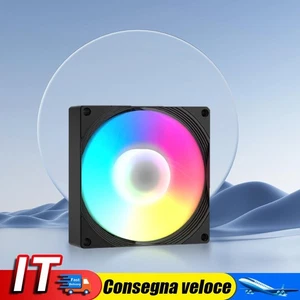 9cm ARGB PWM Chassis Fan 4Pin Silent CPU Cooling Fan for Computer Case (Black) - Photo 1/10