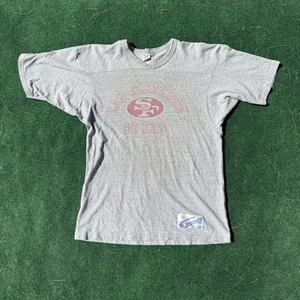 Vtg 80s San Francisco 49ers Champion Tag Grey Jersey Size L - Picture 1 of 5