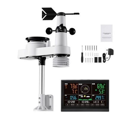 Uimoso 5-in-1 Wireless Weather Station 7.5'' Display and Indoor-Outdoor Sensor - Image 1 of 4