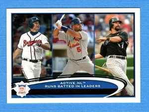2012 Topps #159 Albert Pujols/Chipper Jones/Todd Helton LL Cardinals/Braves - Picture 1 of 1