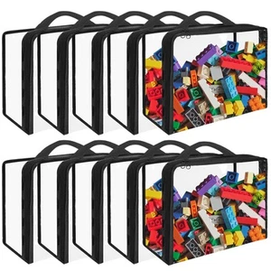 10 Pack Extra Large PVC Toy Storage Bags with Zippered Closure, Portable Toy ... - Picture 1 of 7