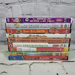 Kids Movies DVD Lot Animated Educational Preschool Dora Caillou Muppets Dr Seuss - Picture 1 of 10