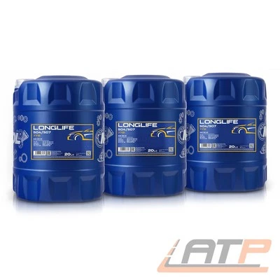 SCT - MANNOL MANNOL 3x 20 L LITER 7715 LONGLIFE 504/507 5W30 MOTORÖL MOTOREN-ÖL C30 MB 229.51