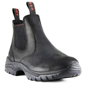 Vanish Shiny Chelsea Black Boots - Picture 1 of 7