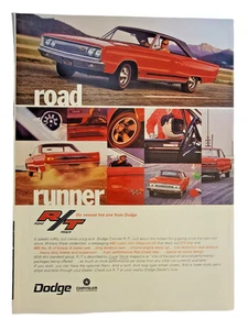 Anuncio original vintage 1967 rojo Dodge Coronet R/T 440 Magnum V8 8,5x11 - Imagen 1 de 1