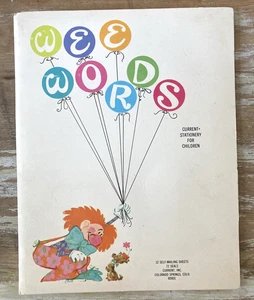 Vintage Current children's stationary Wee Words 1970's clown balloons dog flower - Picture 1 of 7