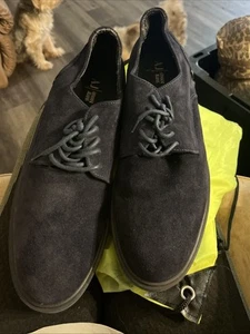 Black Suede Armani Jeans Oxford Shoes Size 9.5 - Picture 1 of 5