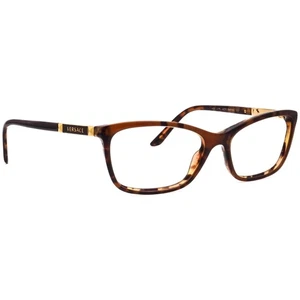 Versace Eyeglasses MOD. 3186 5077 Brown Havana/Gold Cat Eye Italy 54[]16 140 - Picture 1 of 6