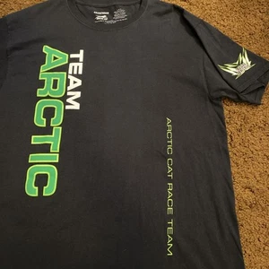 Vintage Team Arctic Cat Articwear Racing Black T Shirt Size L Race Team Arctic - Picture 1 of 9