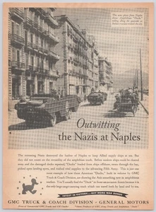 GMC Truck & Coach Division Segunda Guerra Mundial anuncio impreso vintage 1944 anfibios patos - Imagen 1 de 1