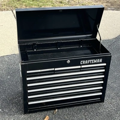 De colección Craftsman Top Pecho Negro y Plateado 3 Pequeños 5 Cajones LG 706.657590 EE. UU. Foto 1 de 4