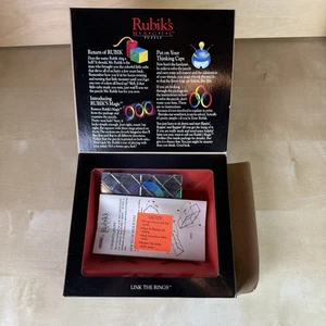 Rubik's Magic Puzzle 1986 Matchbox - Link the Rings - With Box & Instructions - Picture 1 of 11