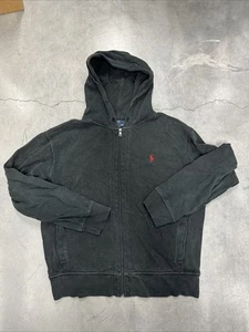 Vintage Polo Ralph Lauren Zip Up Hoodie Men’s XL Jacket Black - Picture 1 of 7