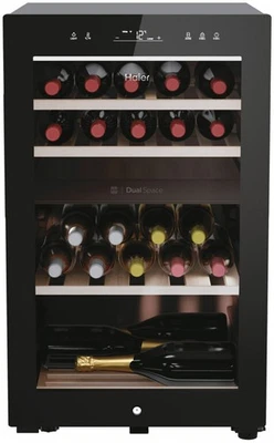 Haier Wine Bank 50 Serie 7 HWS42GDAU1 Weinkühschrank, Schwarz