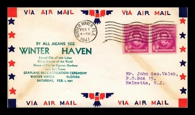 CUBIERTA DE EE. UU. PARAÍSO DE INVIERNO FLORIDA BASE HIDROAVIÓN DEDICACIÓN CORREO AÉREO Foto 1 de 2