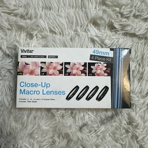 Vivitar 49mm 4pc HD Macro Close-Up Lens Filter Set +1 +2 +4 +10 Diopter Filters - Picture 1 of 1