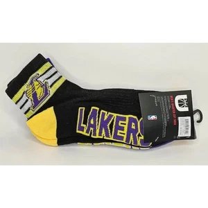 UNK NBA 3 Pares Crew 6-12 EE. UU. Los Angeles Lakers Nuevos Calcetines Nuevos - Imagen 1 de 2
