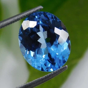7.40 Ct_Outstanding!! Lustrous_100% Natural D-Block Blue Tanzanite From_Tanzania - Picture 1 of 5