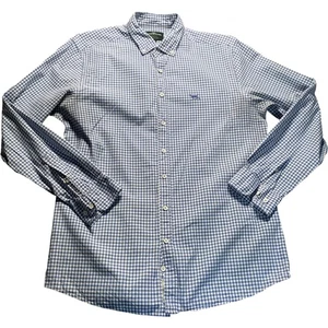 Camisa RODD & GUNN Para Hombre XL Azul Cuadros Guinga Clásica Algodón Abotonado - Imagen 1 de 16