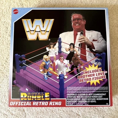WWE Royal Rumble Official Retro Ring Mattel Playset with Brother Love Figure - Image 1 of 2