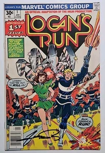 Pubblicità Logan's Run #1 George Perez autografo firmato Dave Cockrum Hulk/Hostess  - Foto 1 di 11