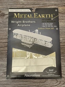 Fascinations Metal Earth Wright Brothers Airplane 3D Laser Cut Steel Model Kit - Picture 1 of 4