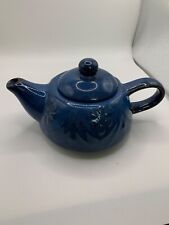 Pier 1 Blue Stoneware Teapot