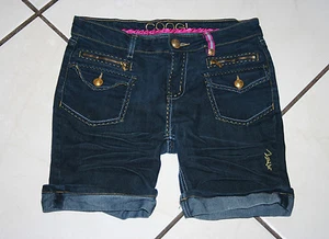 Coogi Denim Shorts Embroidered Design and Trim Stitching Size 12 Stretchable - Picture 1 of 4