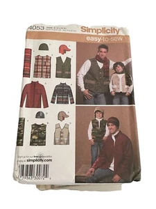 Simplicity Patterns Easy-to-Sew Size A (S-XL) Opened Vest Pattern Cut Complete - Picture 1 of 6
