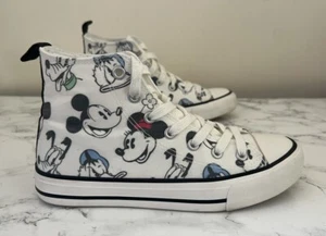 Disney Mickey Mouse & Friends High Top Canvas Trainers UK Size 3 - Picture 1 of 10