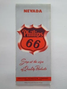Hoja de ruta vintage de Nevada Phillips 66 gasolinera 1957 - Imagen 1 de 2