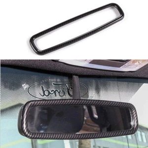 Interior Rearview Mirror Cover Trim for F150 15+/Mustang 09+/Bronco Carbon Fiber - Picture 1 of 5