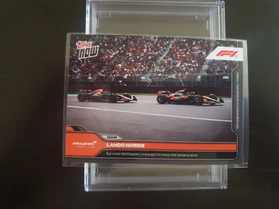 Topps Now F1 2024 #67 Norris - Survives Verstappen onslaught to keep title dream - Image 1 of 4