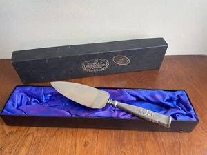 Irish Wedding Cake Server Mullingar Pewter Claddagh Design 10.5" Ireland - Picture 1 of 12