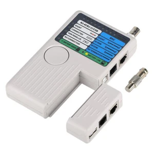 Netzwerkkabeltester Messgerät RJ45 / RJ11 / USB / BNC LAN Kabeltelefon DE - Bild 1 von 9