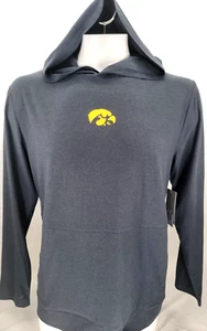 NEW Iowa Hawkeyes Gray Colosseum Athletics Hooded LS Pullover Shirt Men's L - Picture 1 of 9