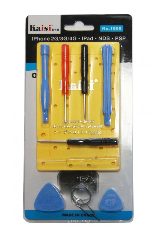 Tool Set for iPhone 2G 3G 3GS 4 4S,5,6, iPad, iPod and many more, 10 pcs. - Image 1 of 1