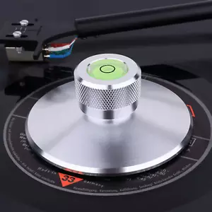 LP Vinyl Turntable Record Player Weight Clamp Stabilizer+Bubble Level Aluminum - Picture 1 of 10