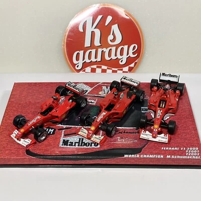 Juego de 3 Hot Wheels 1/43 Ferrari F1-2000 F2001 F2002 M. Schumacher Campeón del Mundo Foto 1 de 4