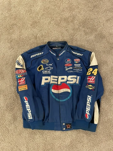 Rare Vintage JH Design Pepsi Jeff Gordon Jacket NASCAR #24 Men's Sz 4XL Blue Cover